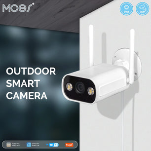 Moes 3MP Plastic WiFi Smart Outdoor Sound Motion Detection Camera