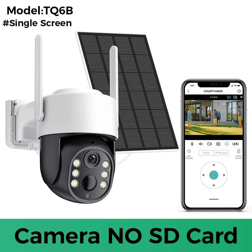 1080p 8MP 4K HD Solar WiFi Normal Supply Dual Lens Security Camera