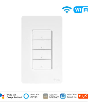 MOES Tuya WiFi Smart Wall Button Switch with Alexa Google