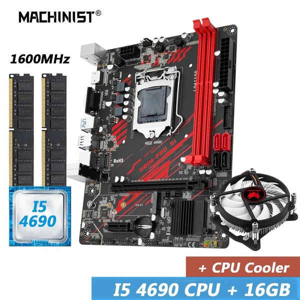Machinist LGA 1150 Intel Core I5 4690 Desktop Motherboard Set