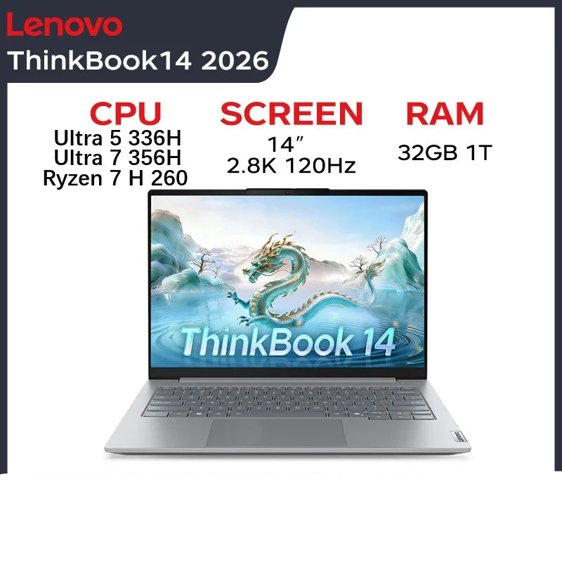 14" 2.8K 120Hz Ultra5 336H Lenovo Thinkbook 14 Laptop