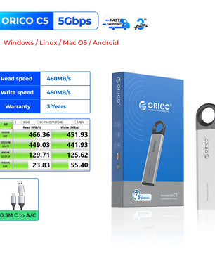 USB 3.2 Type-C External Solid State Drive For Laptop And Desktop