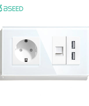 Bseed 16A Glass Panel Wireless WIFI Control Smart Power Socket