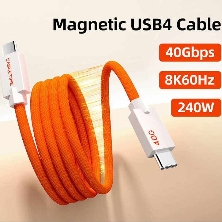 80Gbps Aluminum Alloy USB4 PD240W Type-C Fast Charging Cable