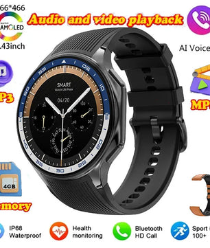 Silica Gel Waterproof Large Memory Android Round Shape Smartwatch