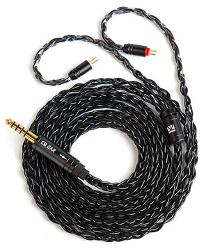 Silver Pleated Copper Flexible Enhanced Durability Headphone Cable