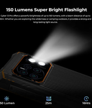 7500mAh 128GB Cyber 13 Pro Android Rugged Smartphones