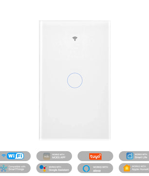 Moes Tuya WiFi Smart Light Glass Touch Panel Fireproof Switch