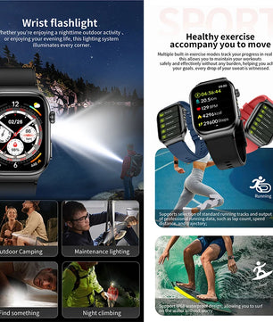 Silica Gel Waterproof Android Square Heart Rate Tracker Smartwatch