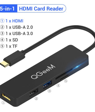 Aluminum Alloy USB 3.1 HDMI Type-C Compatible Docking Station Hub