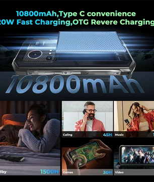 7500mAh 256GB 120Hz Android Hyper 7S 5G Rugged Smartphone