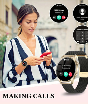 Alloy Waterproof Amoled Full Touch Screen Android Round Smartwatch