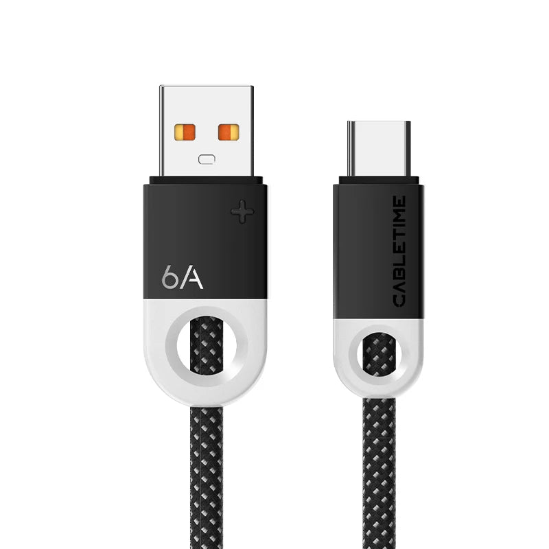 100W USB 3.1 PVC Type-A to Type-C Fast Charging Phone Cable