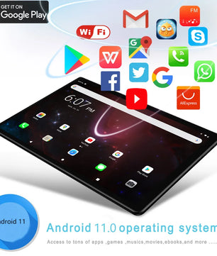 5000mAh 4GB RAM 64GB ROM 10.1 Inches Touch Android 11.0 Tablet