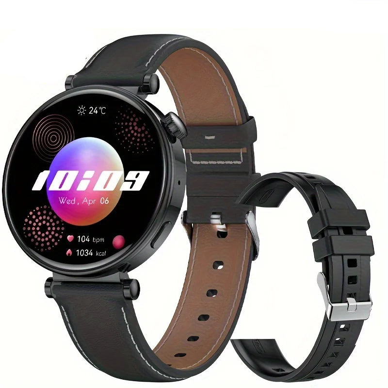 Silica Gel Waterproof Android Round Shape Bluetooth Smartwatch