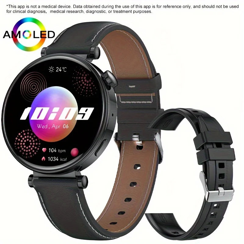 Alloy Waterproof Amoled Full Touch Screen Android Round Smartwatch