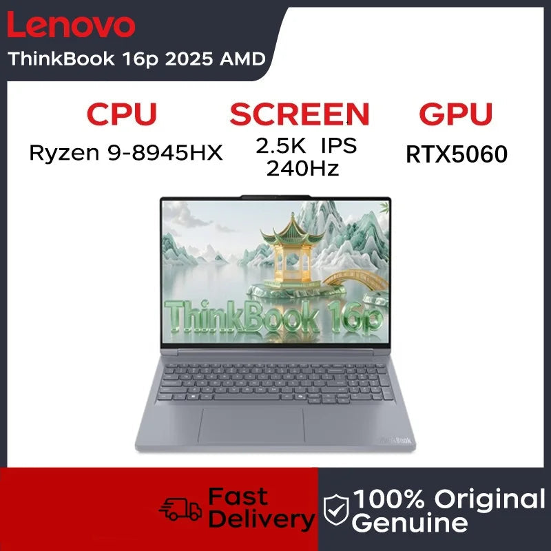 1TB 16" AMD R9 8945HX Thinkbook 16p 2025 Ryzen Lenovo Laptop