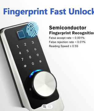 RayKube Zinc Alloy Fingerprint Bluetooth Digital Smart Door Lock
