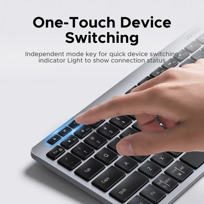 Ugreen 78 Keys 5.3 & 2.4G Bluetooth Wireless Portable Keyboard