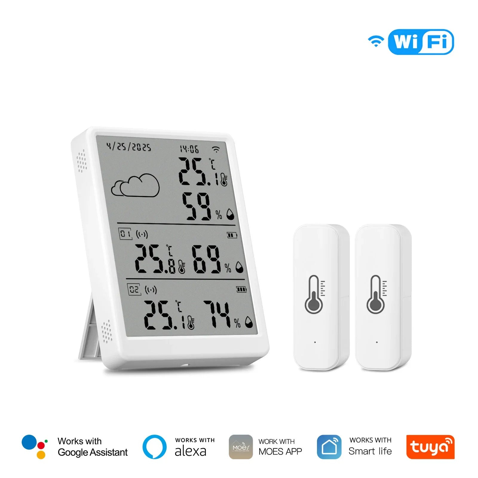 MOES WiFi Smart Temperature Humidity Sensor with Alexa Google Home