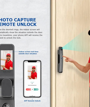 RayKube Aluminium Alloy Fingerprint Digital Smart Door Lock