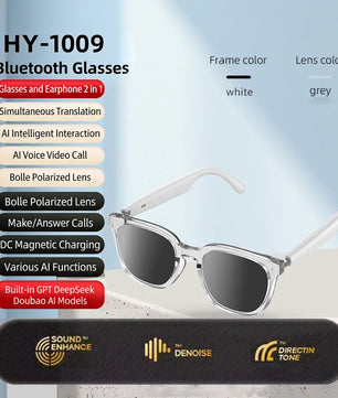 Bluetooth Compatible Wireless AI Intelligent Translation Touch Sunglasses