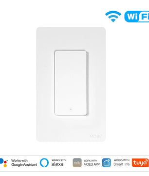 MOES Tuya WiFi Smart Wall Button Switch with Alexa Google