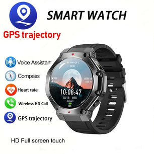 Silica Gel Waterproof Android Round Distance Tracker Smartwatch