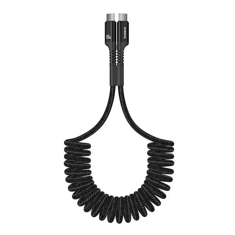 100W Baseus TPU USB Type-C Car Charger Cable For iPhone 15 MacBook