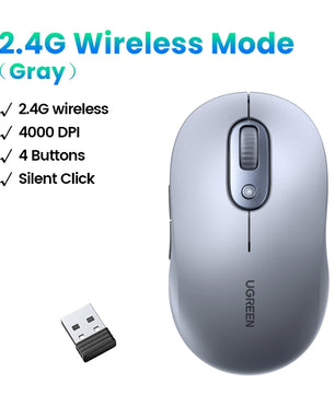Ugreen 4000 DPI USB Support Wireless Portable Battery Office Mouse