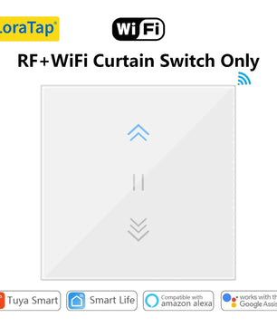 LoraTap 240V 600W Plastic WiFi Rolling Blinds Curtain Switch