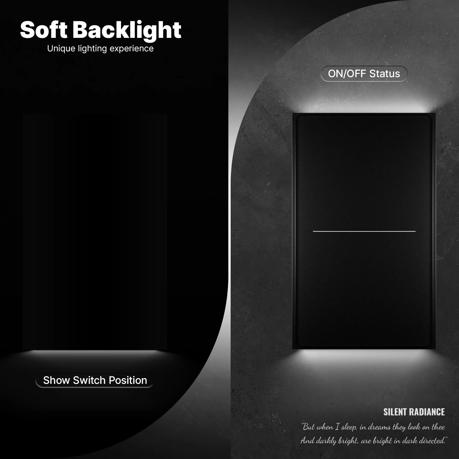 MOES 2-IN-1WiFi Star Feather Smart Touch Switch with Alexa Google Home