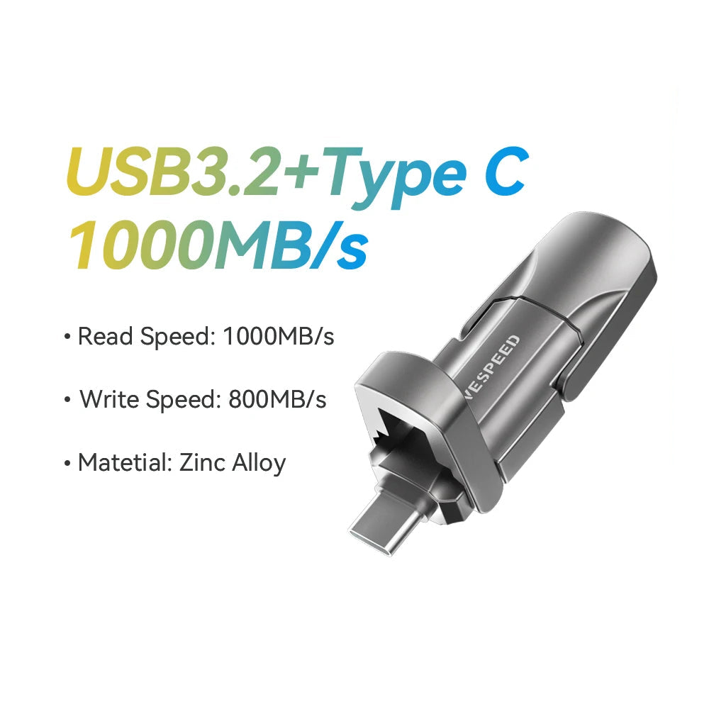 High Speed USB 3.2 USB Type C Gen 2 Pendrive For Android