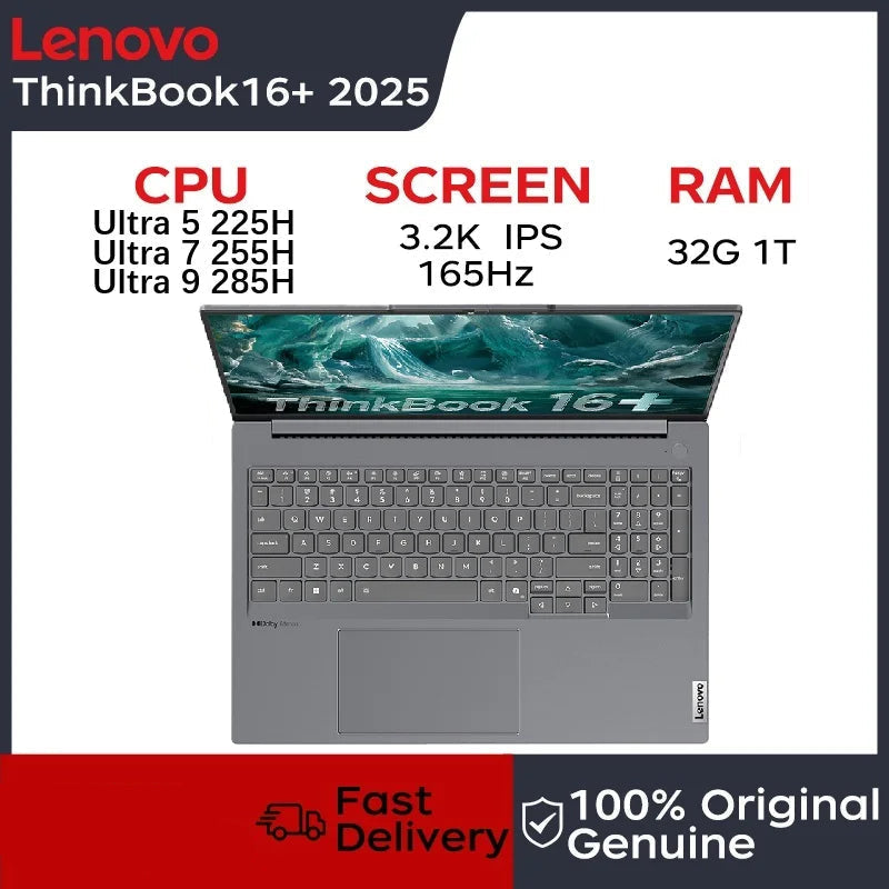 1TB 16" 32GB 165Hz Intel Core Ultra5 225H Bluetooth Lenovo Laptop