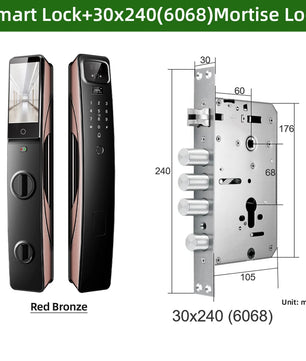 Aluminium Alloy Digital Fingerprint WIFI Reversible Smart Lock