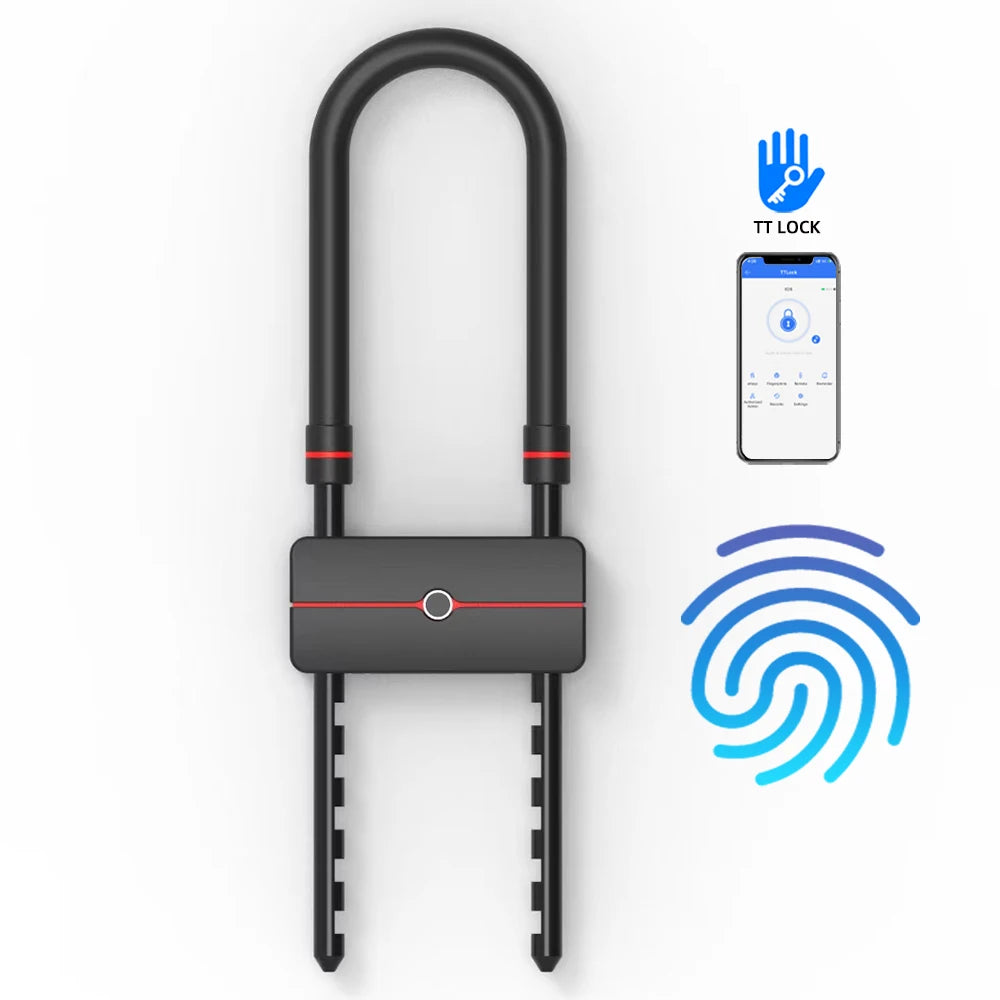 Stainless Steel Waterproof Rechargeable Battery Biometric Door Lock