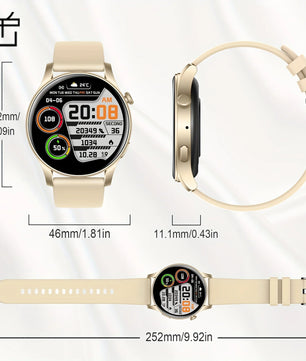 Alloy Waterproof Amoled Full Touch Screen Android Round Smartwatch