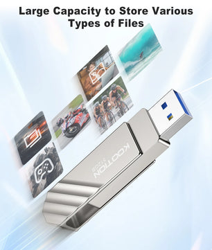 128GB-512GB Metal High Speed USB 3.2 Gen 2 Mini Pendrive