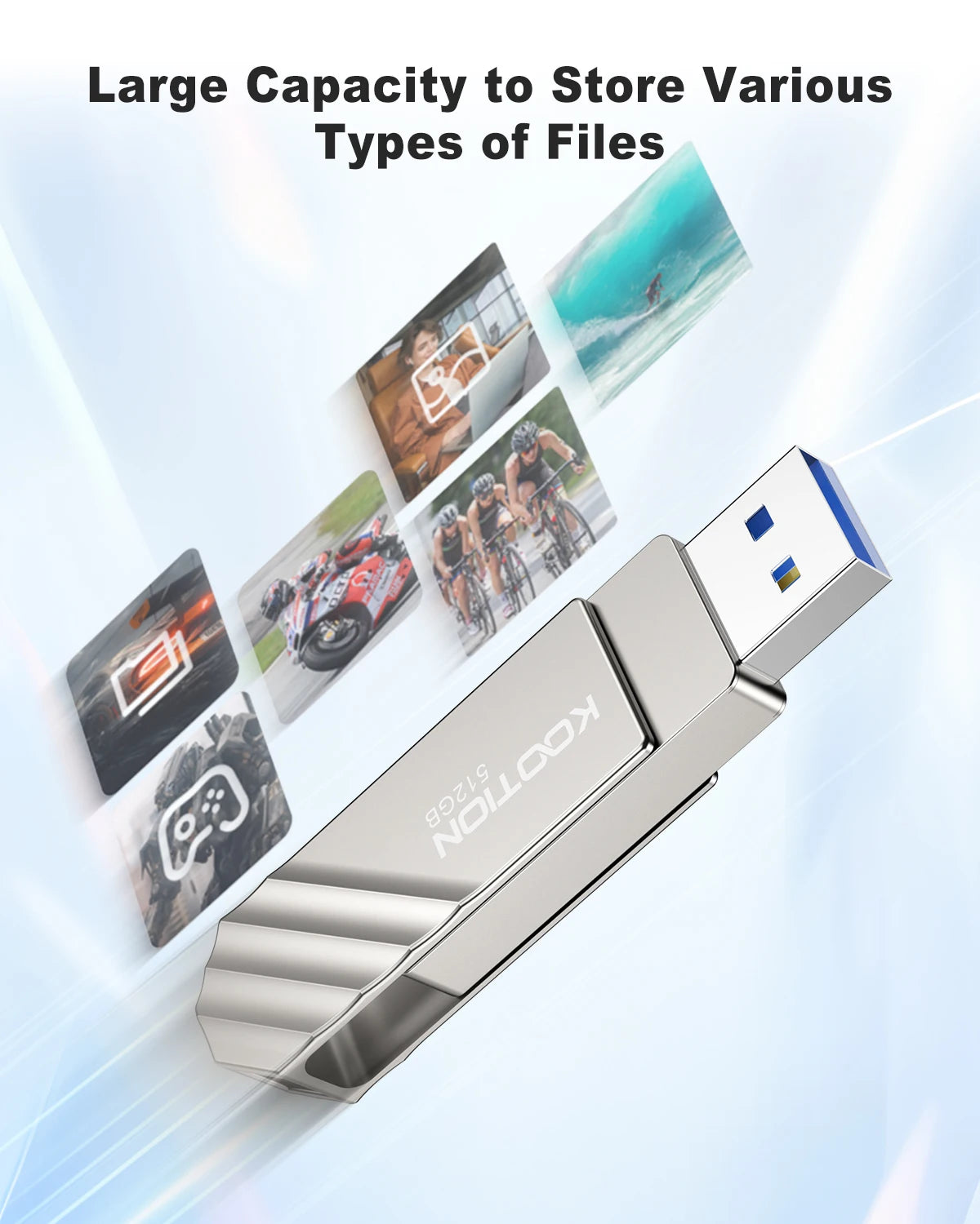 128GB-512GB Metal High Speed USB 3.2 Gen 2 Mini Pendrive