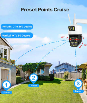 Boavision 6MP WIFI Dual Lens Auto Tracking Audio Dome Camera