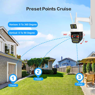 Boavision 6MP WIFI Dual Lens Auto Tracking Audio Dome Camera