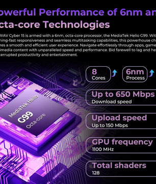 6280mAh 256GB Android Cyber 15 Rugged Type-C Smartphone