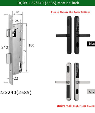Aluminium Alloy Waterproof Bluetooth Reversible Handle Door Lock