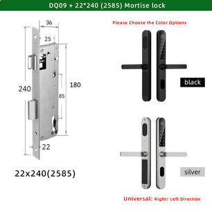 Aluminium Alloy Waterproof Bluetooth Reversible Handle Door Lock