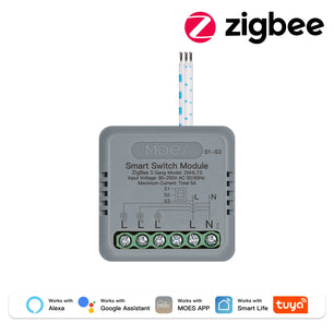 MOES WiFi Zigbee Smart Switch Module 1-4 Gang with Voice Control