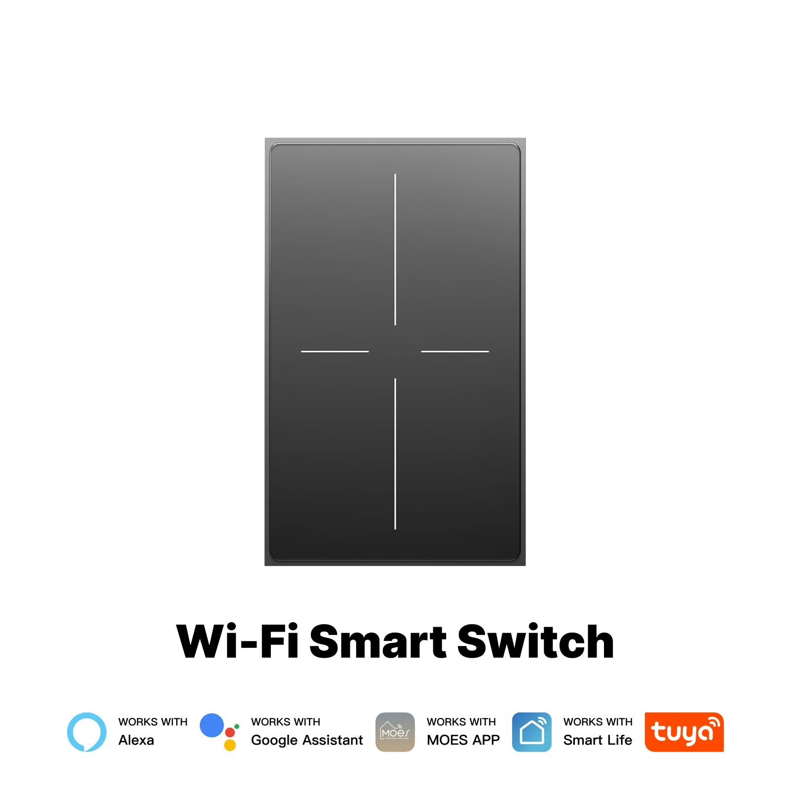 MOES 2-IN-1WiFi Star Feather Smart Touch Switch with Alexa Google Home