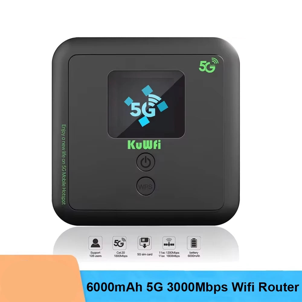 1750Mbps 6000mAh 5G Wireless Portable Mini Outdoor Router