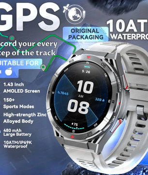 Silica Gel Health Monitor Waterproof Bluetooth Round Smart Watch