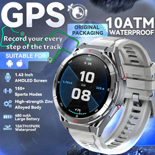 Silica Gel Amoled Display Waterproof Android Round Shaped Smartwatch