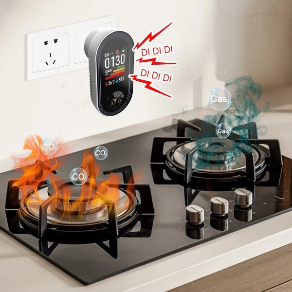 MOES Plastic Carbon Monoxide Detector Temperature Humidity Sensor